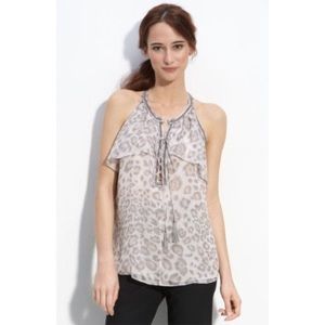 Rebecca Taylor Snow leopard top / tank.